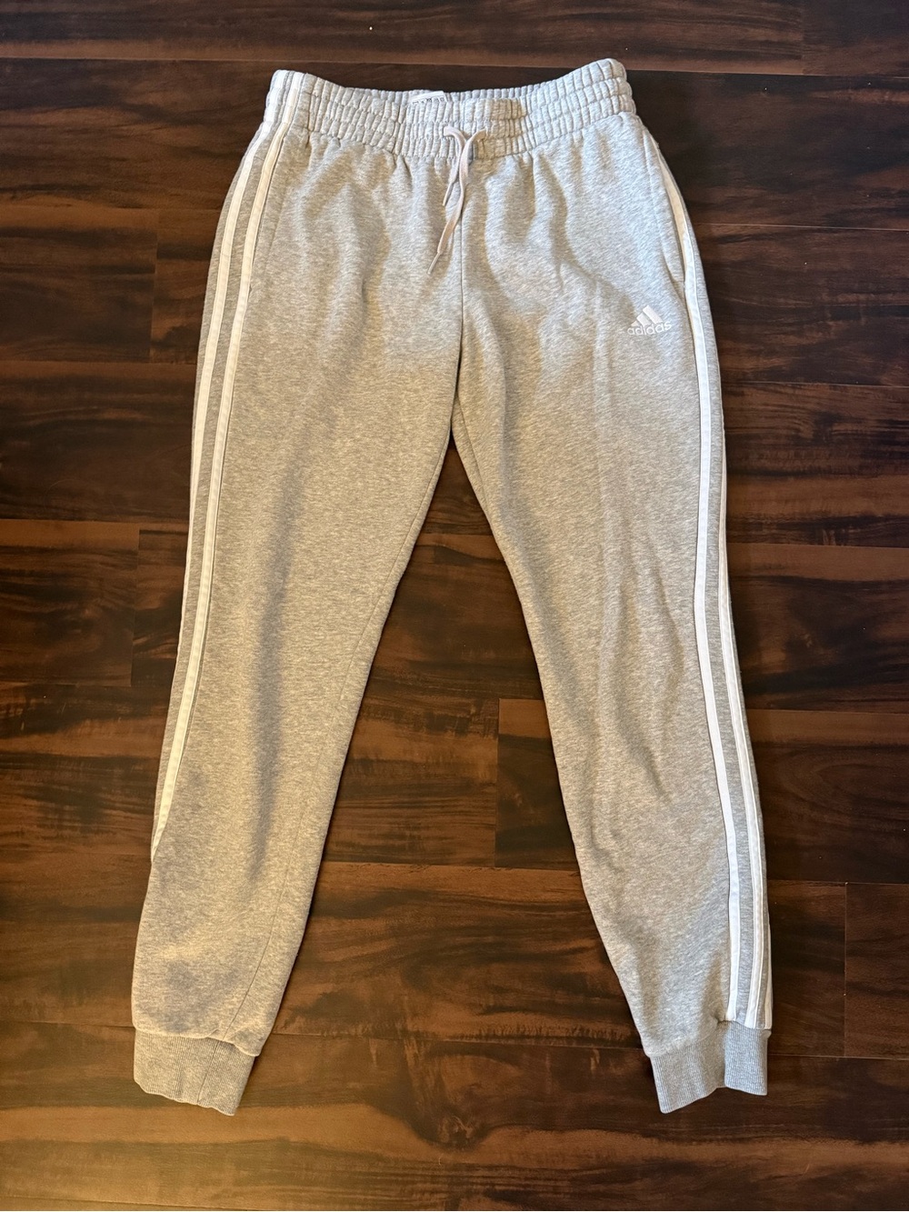 adidas Light Gray Women's 3-Stripe Jogger Pants
